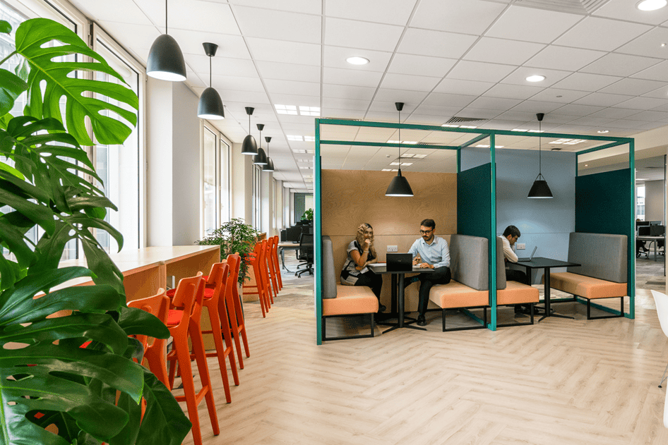 Interior shot of shared working area